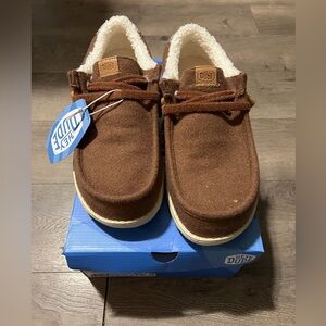 Hey Dude Wally Cozy Plaid Shoes Size 12 New